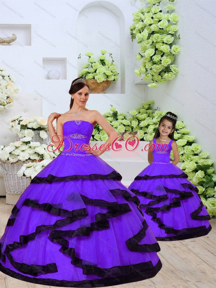 New Style Beading and Ruching Organza Lavender Princesita Dress