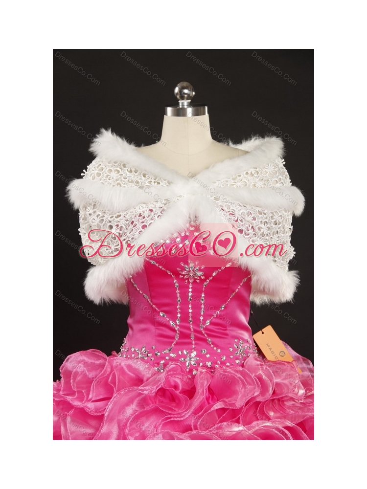 Wonderful Embroidery and Ruffles  Princesita Dress in Pink