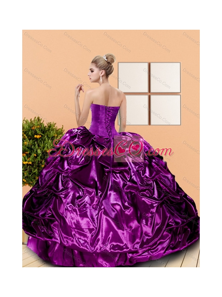 Classical Beading and Pick Ups Quinceanera Dress in Purple