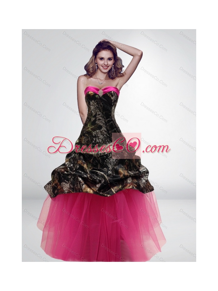 Fashionable Princess Long Hot Pink Most Popular Wedding Dresses
