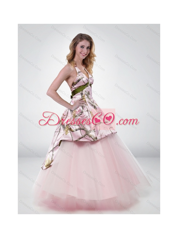 Wonderful Princess Halter Top  Most Popular Wedding Dress with Belt