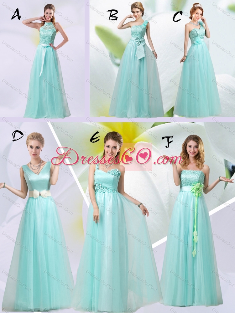 One Shoulder Floor Length New Style  Summer Dama Dress with Appliques