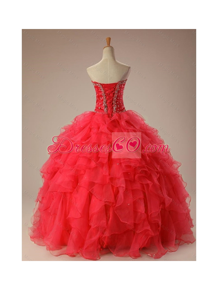 Classical Beaded Quinceanera Dress with Ruffles