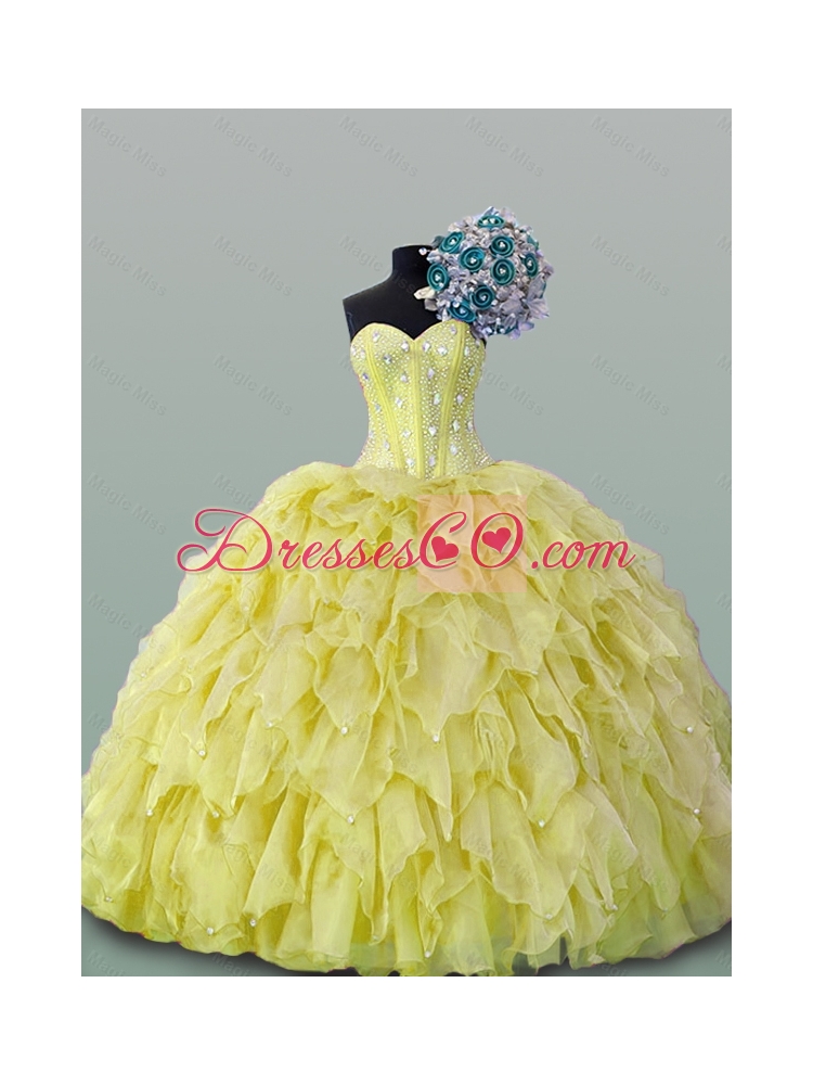 Luxurious Quinceanera Dress with Beading and Ruffles