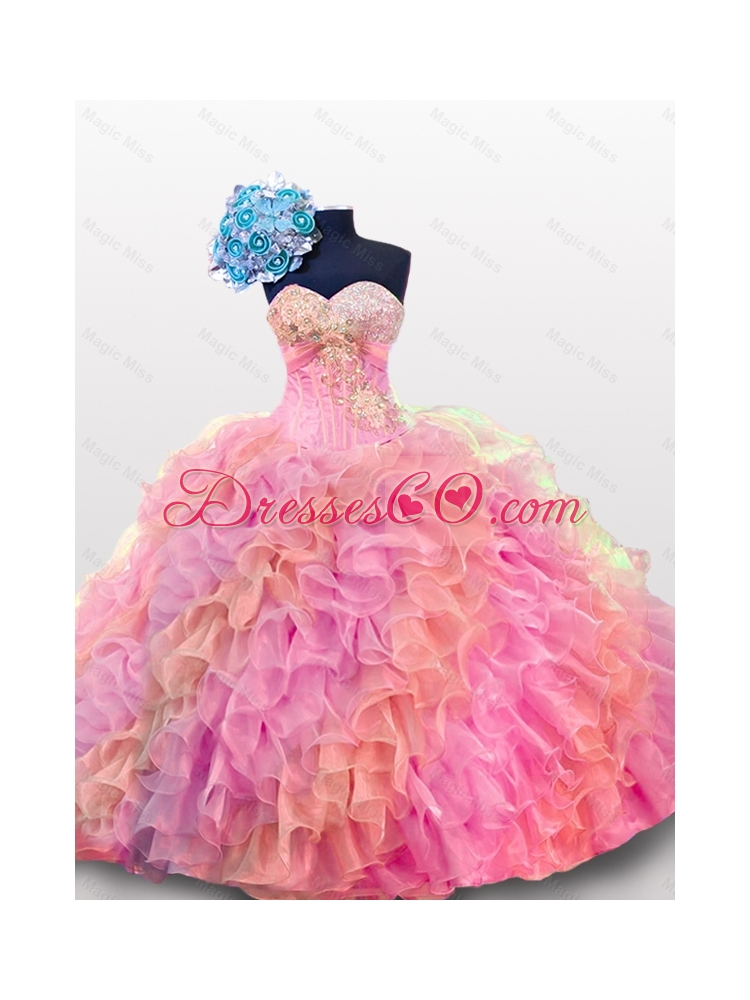 Perfect Quinceanera Dress with Sequins and Ruffles
