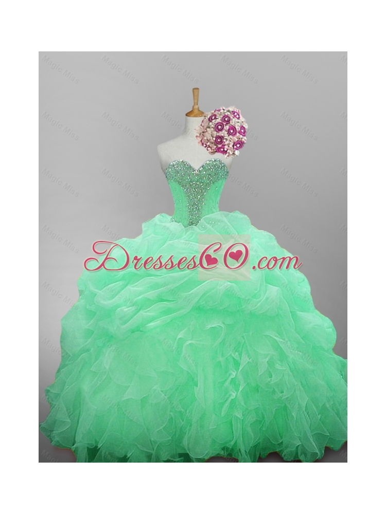 Romantic Quinceanera Dress with Beading and Ruffles