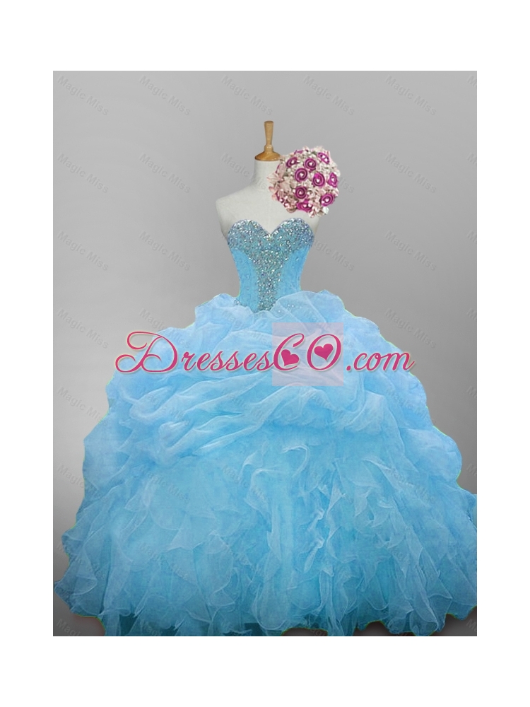 Romantic Quinceanera Dress with Beading and Ruffled Layers
