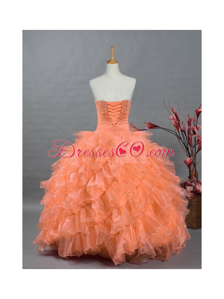 Fashionable Quinceanera Gowns with Beading and Ruffles