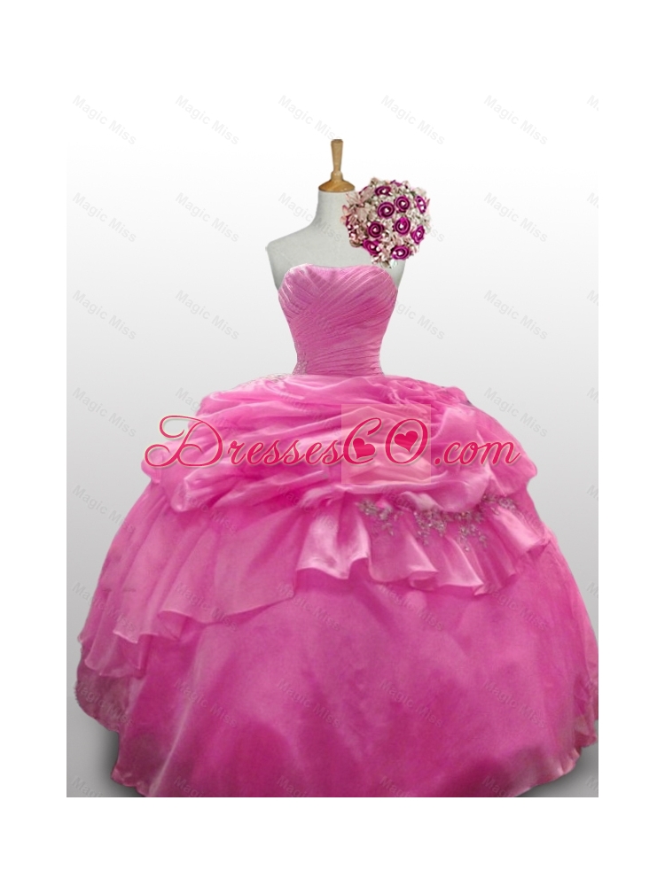 Romantic Rose Pink Quinceanera Dress with Paillette