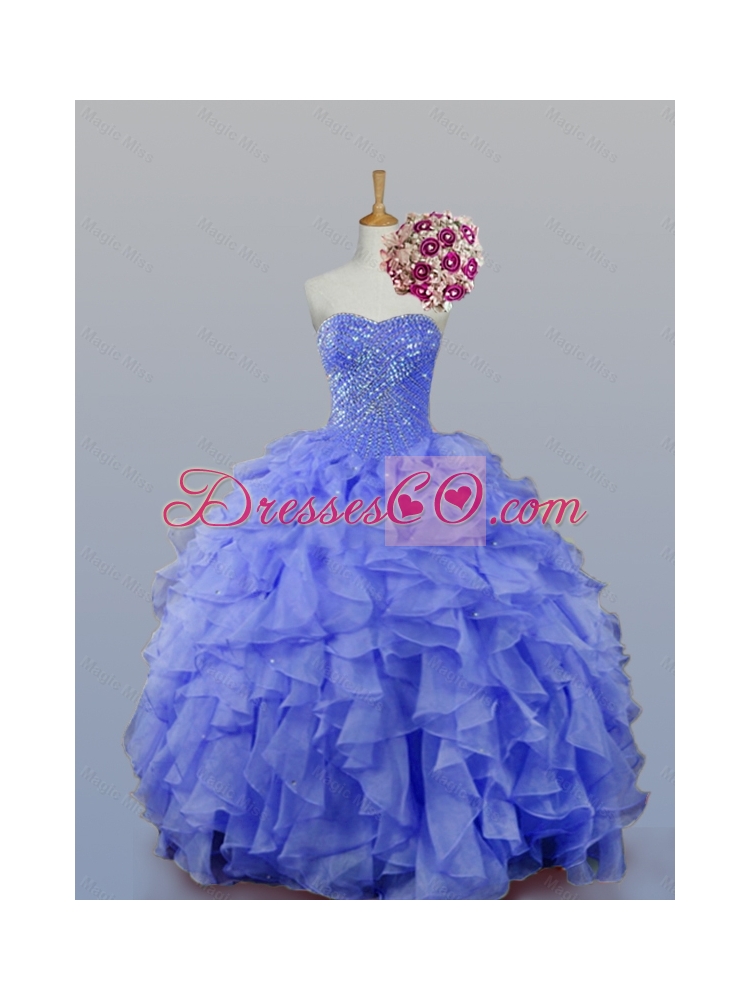 Beaded Quinceanera Dress with Ruffles