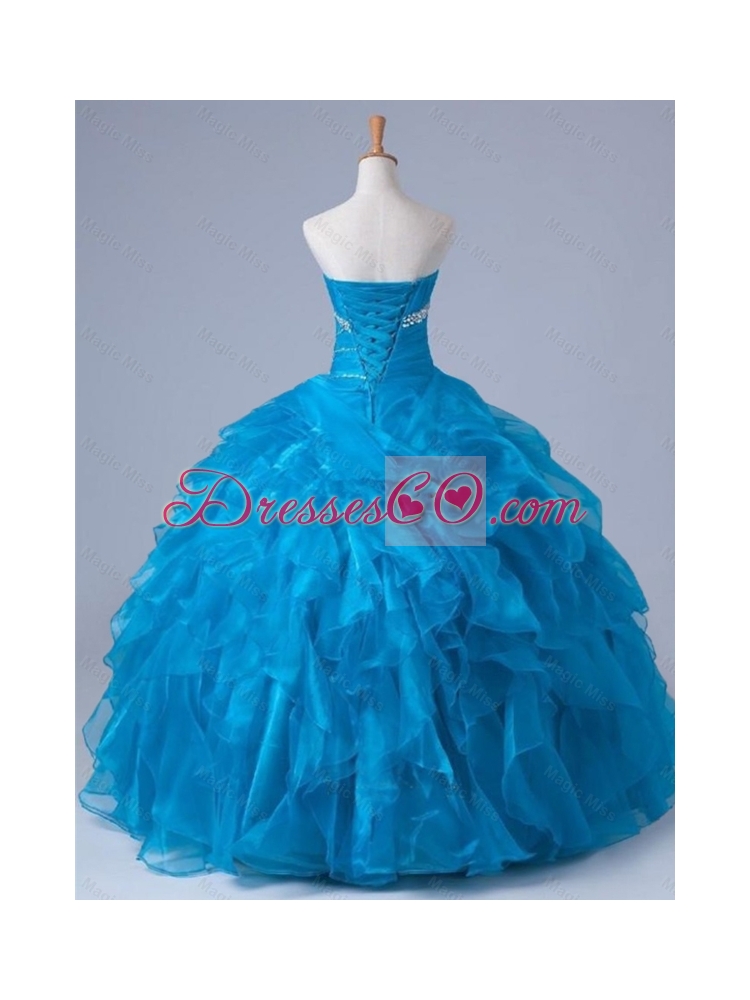 Beading and Ruffles Strapless Quinceanera Dress