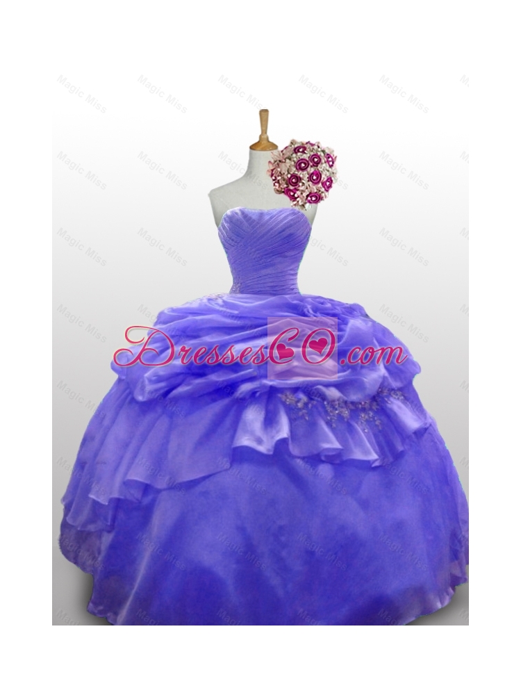Cute Beaded and Paillette Quinceanera Dress with Ruffled Layers for