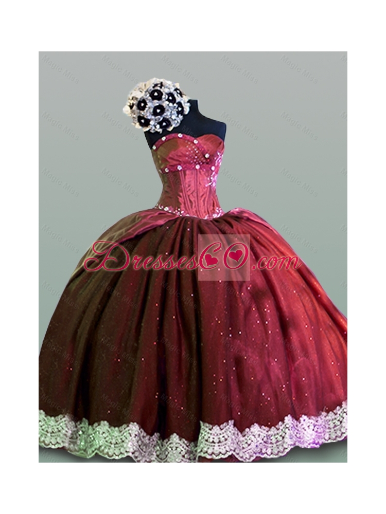 Dynamic Lace Quinceanera Gowns in Taffeta for