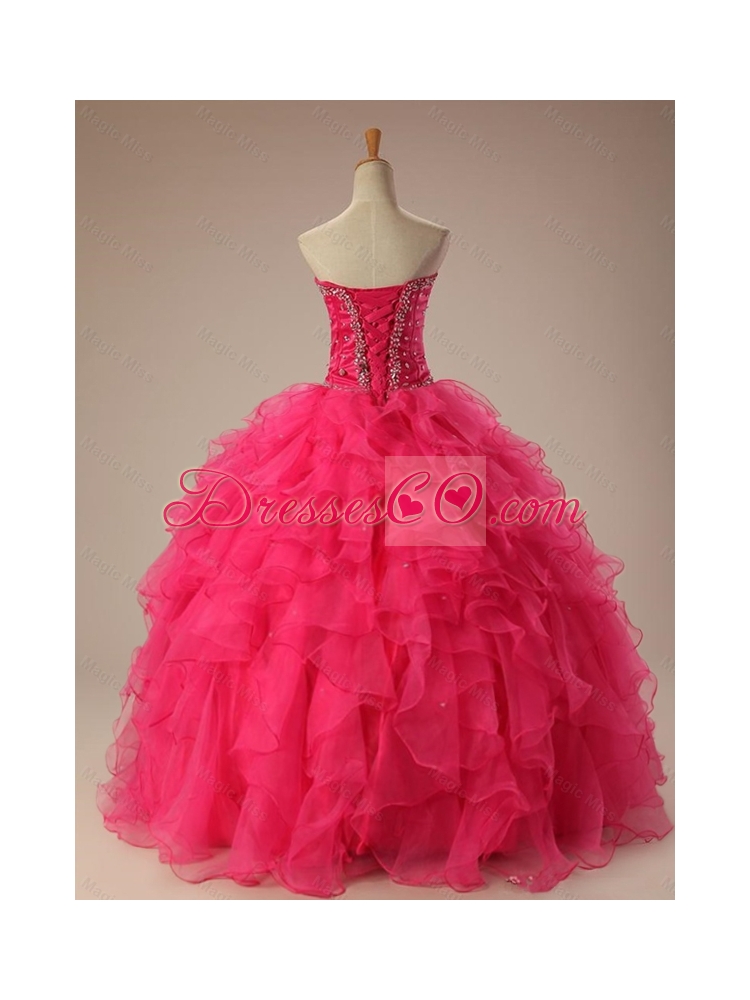 Fashionable Quinceanera Dress with Beading and Ruffles for