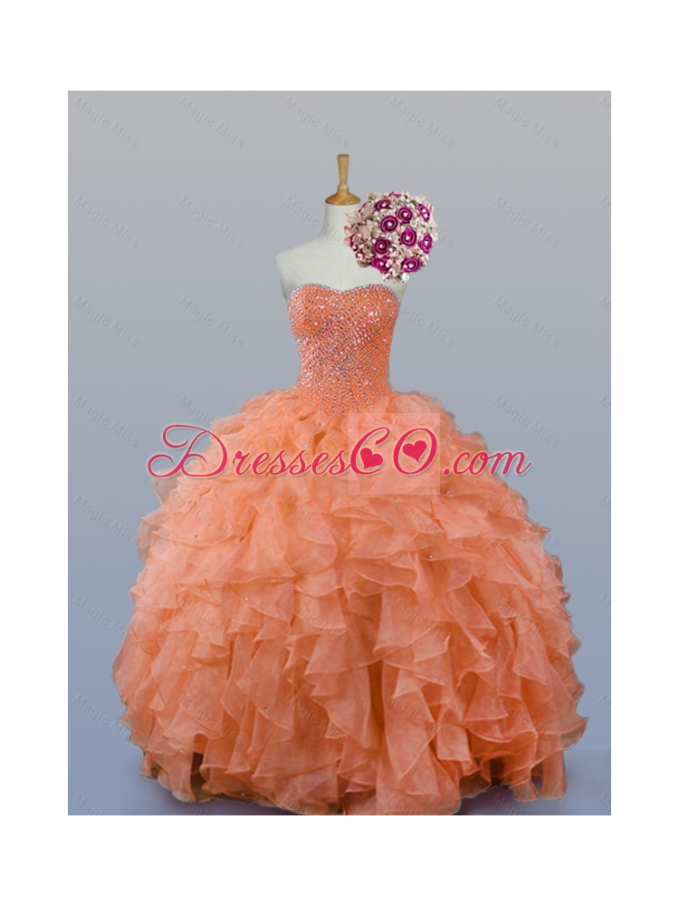 Pretty Beaded Quinceanera Gowns in Organza for