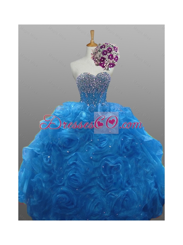 Wonderful Beaded Quinceanera Gowns in Organza for  Fall