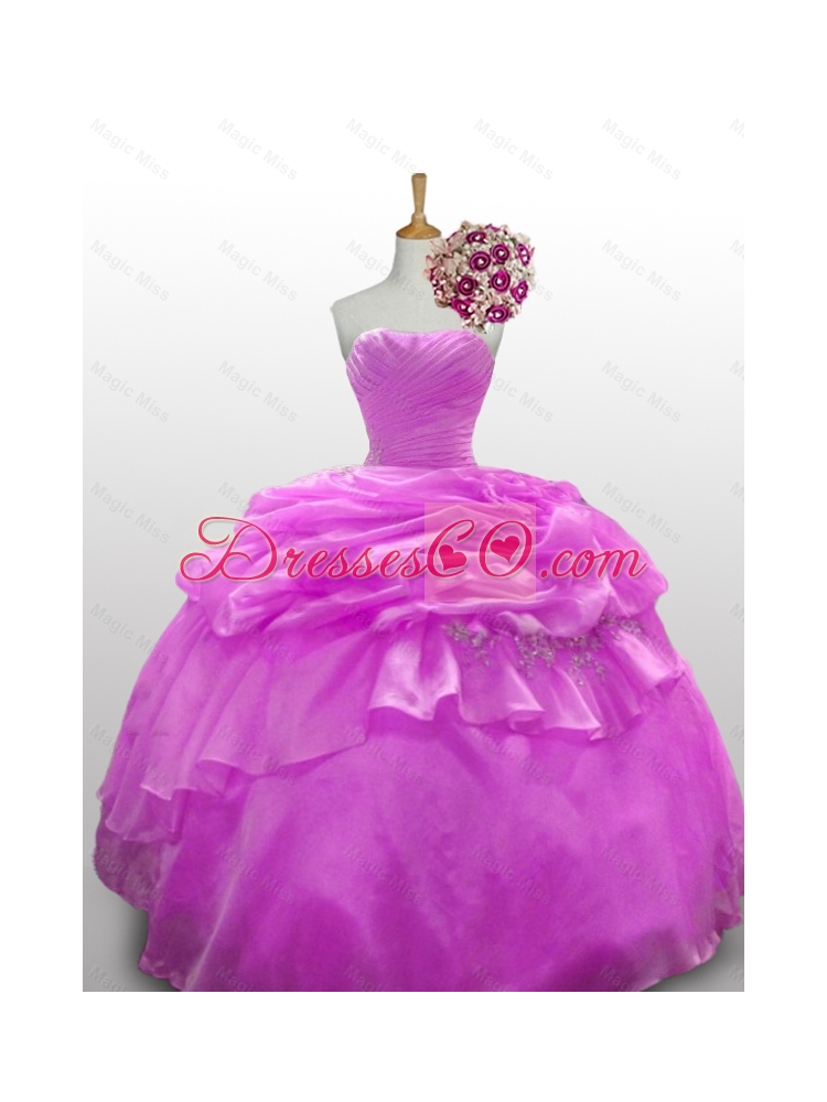 Fashionable Beaded Quinceanera Dress with Ruffled Layers