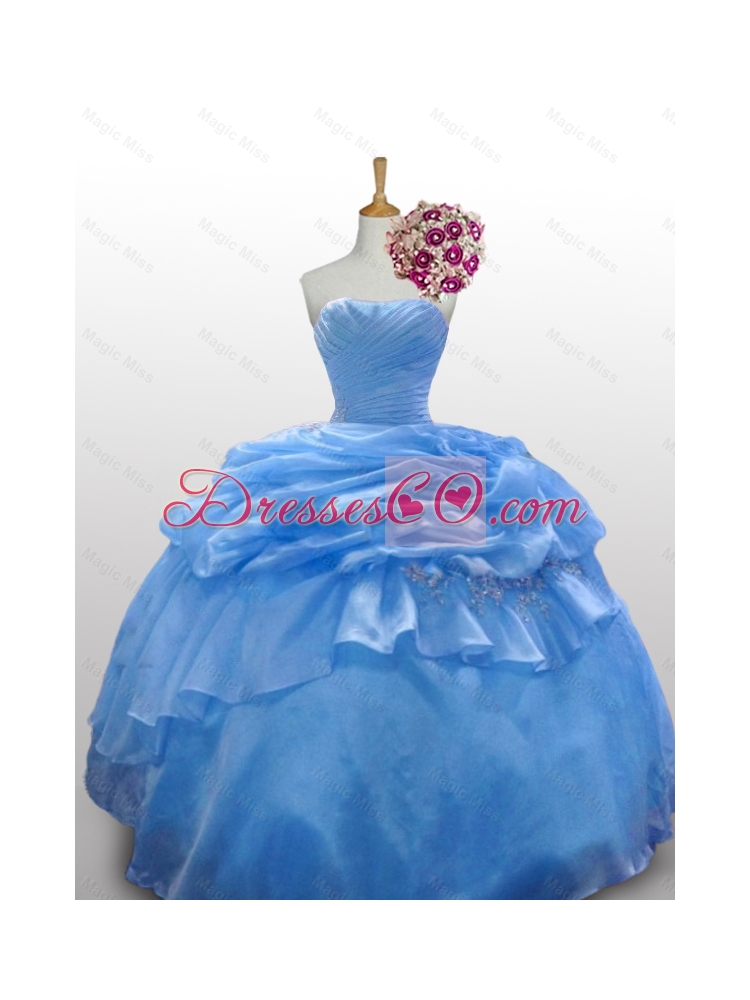Flirting Strapless Quinceanera Dress with Paillette and Ruffled Layers