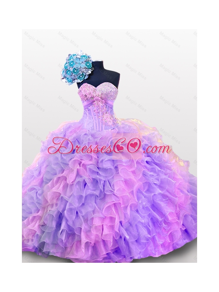 Luxurious Quinceanera Dress with Sequins and Ruffles