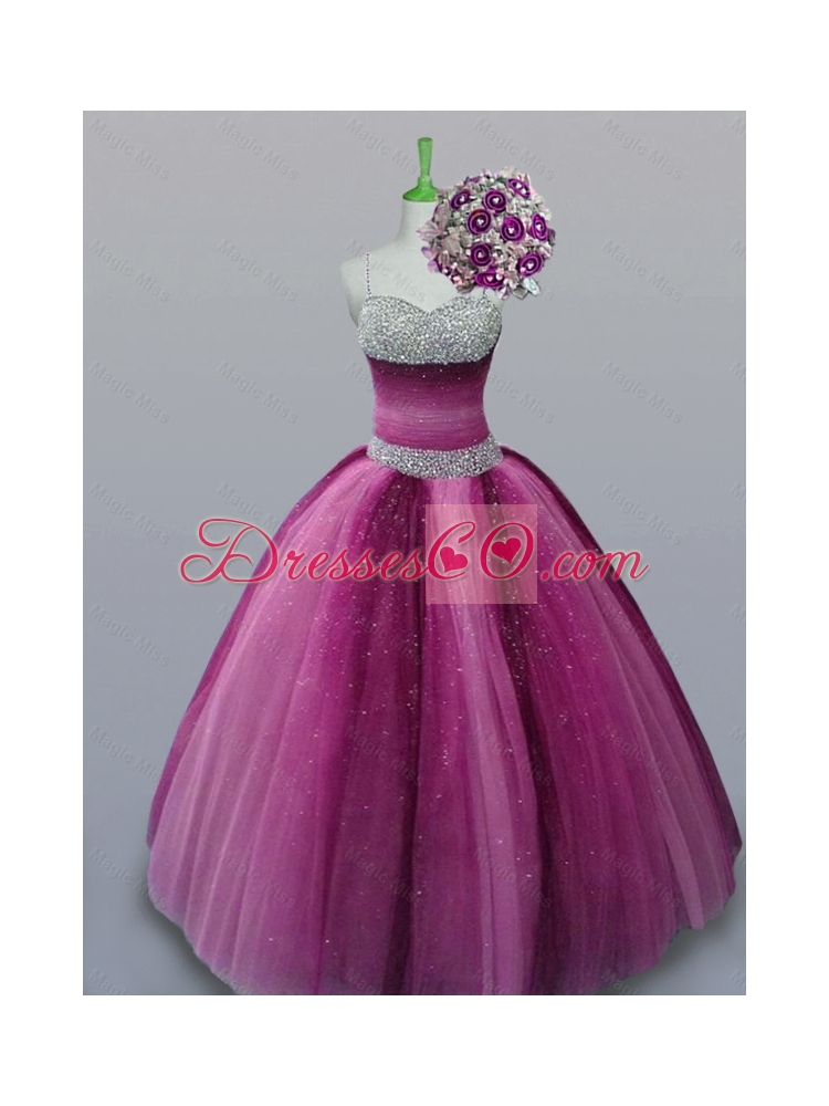 Perfect Spaghetti Straps Quinceanera Dress with Beading