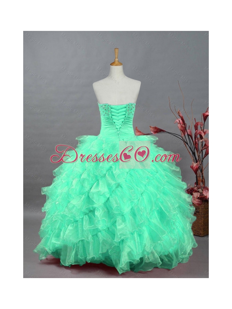 Perfect Quinceanera Dress with Beading and Ruffles for