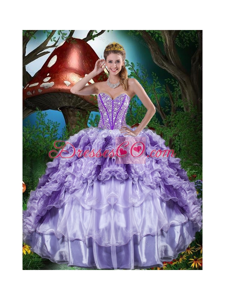 Summer Cheap Quinceanera Dress with Beading and Ruffles
