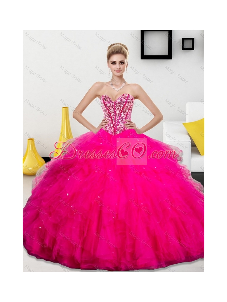 Winter Perfect Beading and Ruffles Quinceanera Dresses