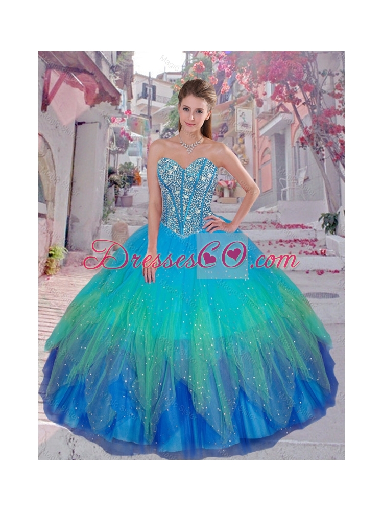 Luxurious Fall Ball Gown Detachable Quinceanera Dress in Multi Color