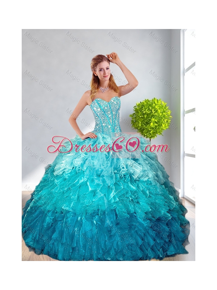 Winter Beautiful Ball Gown Matching Sister  Dress in Multi Color