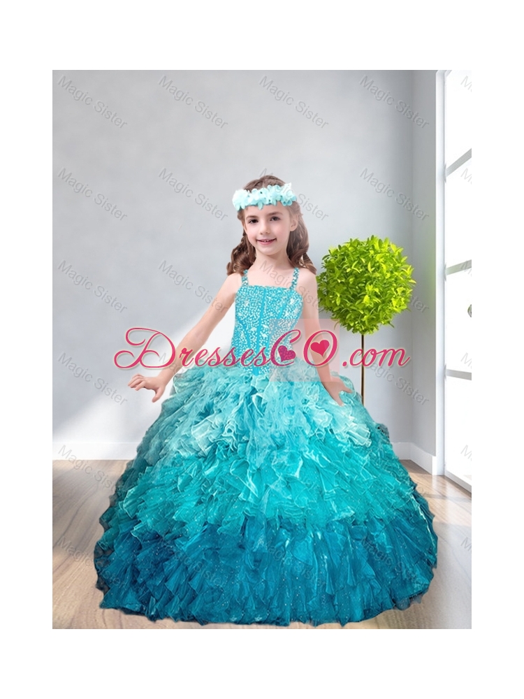Winter Beautiful Ball Gown Matching Sister  Dress in Multi Color