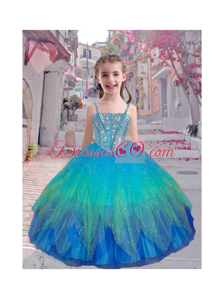 Winter Classical Beaded Ball Gown Matching Sister  Dress with Sweetheart