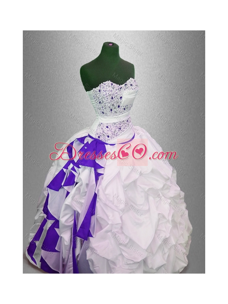 Custom Made Beaded and Pick Ups Quinceanera Gowns in Multi Color