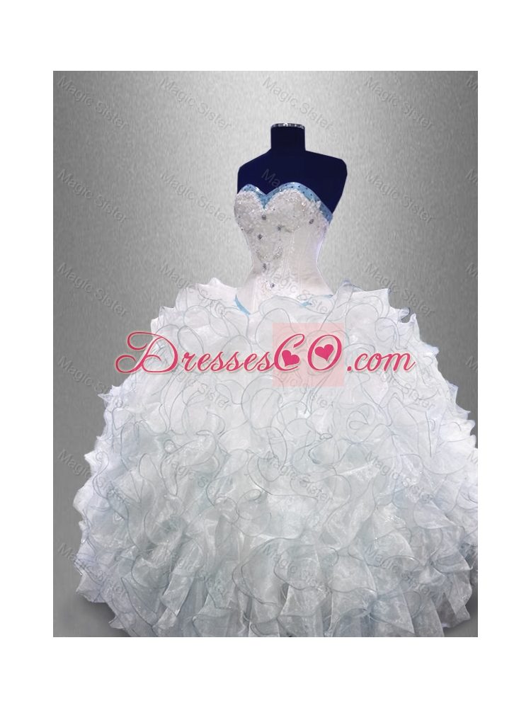 Dynamic Quinceanera Dress with Beading and Ruffles