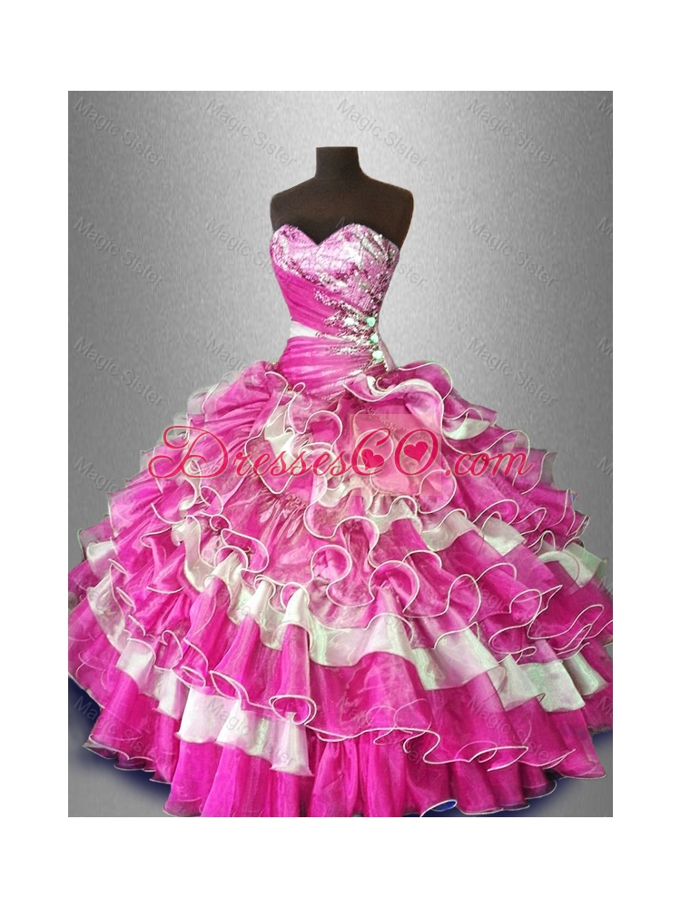 Multi Color Fashionable Quinceanera Dress with Beading