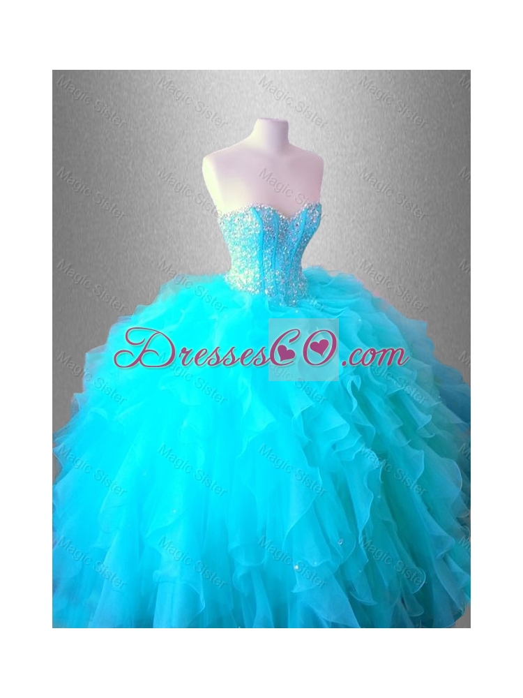 Popular Quinceanera DressIn Stock with Beading and Ruffles