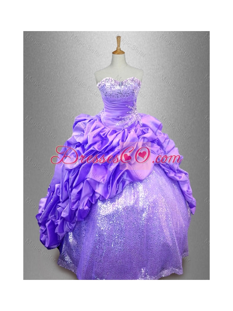 Fashionable Strapless Quinceanera Dress with Sequins