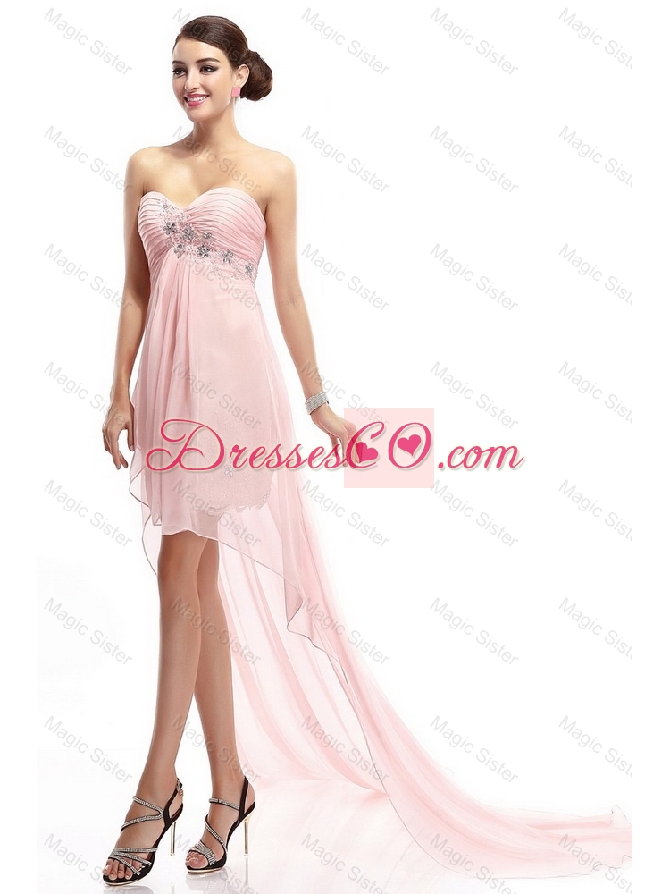 Beaded Prom Gowns with High Low