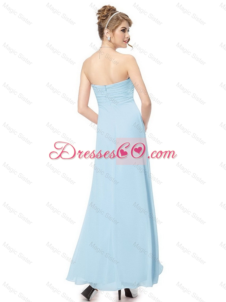 Cheap Ankle Length Prom Dress in Light Blue