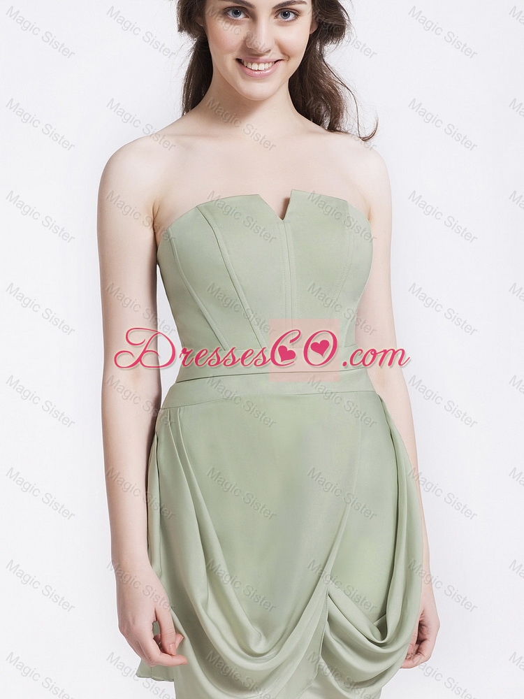 Classical   Popular New Style Short Strapless Prom Dress with Ruching