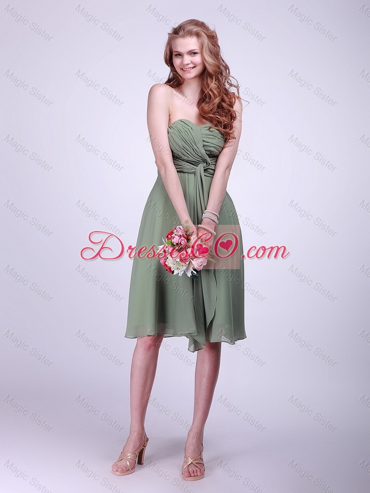 Discount Gorgeous Exclusive Empire Strapless Ruching Prom Dresses