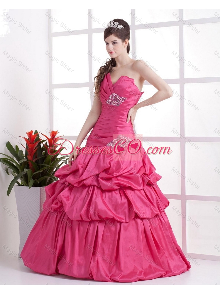 A Line Prom Gowns with Pick Ups and Beading