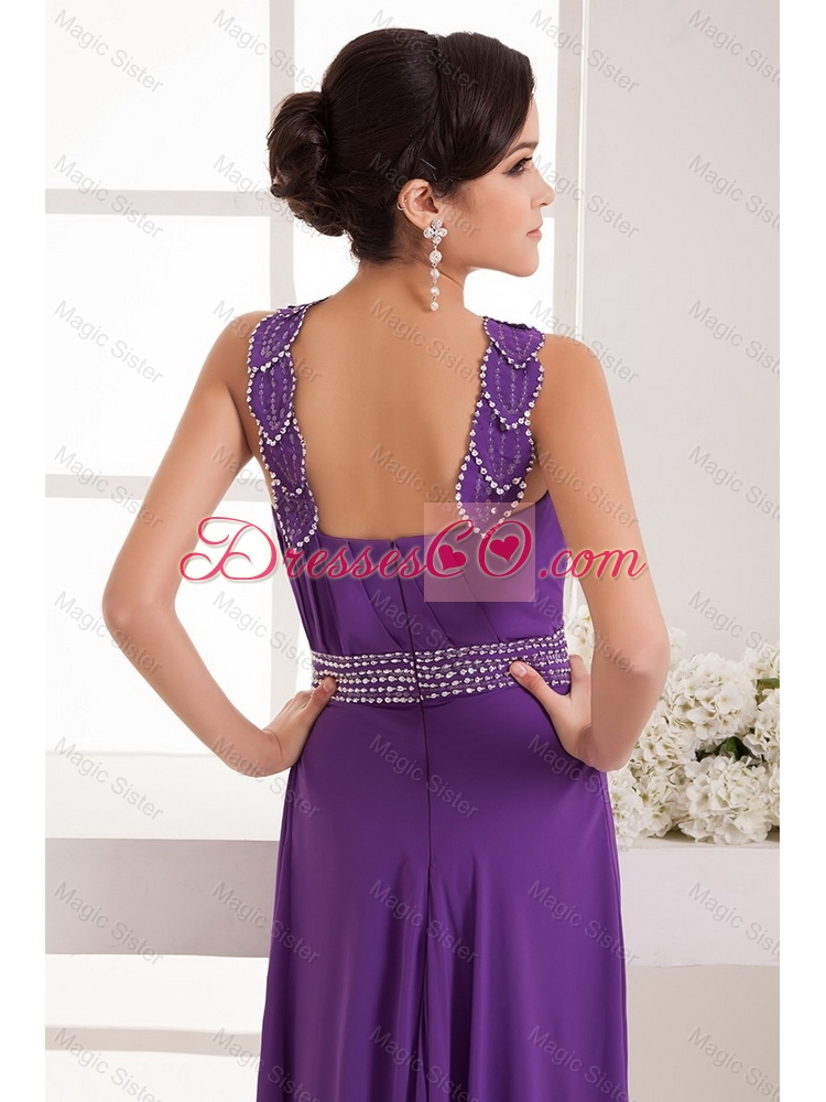 Classical Empire Straps Prom Dress with Beading