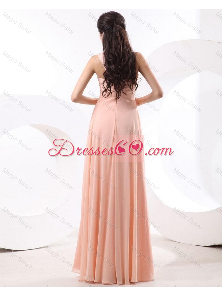 Discount One Shoulder Prom Dress with Hand Made Flowers