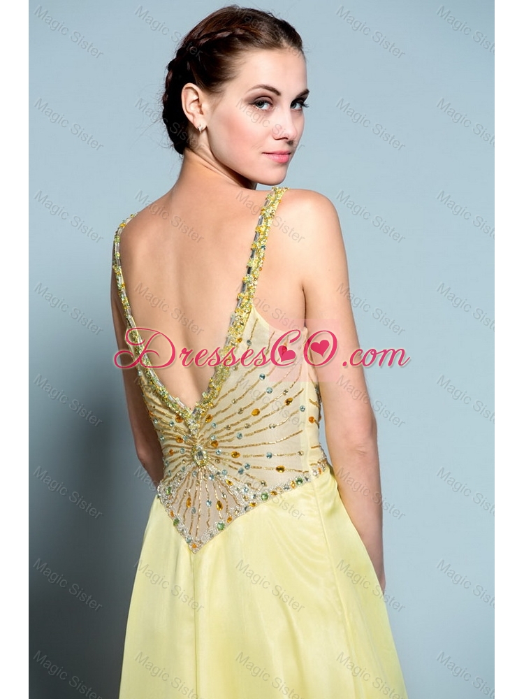 Popular Classical Luxurious Empire Straps Prom Dress with Beading