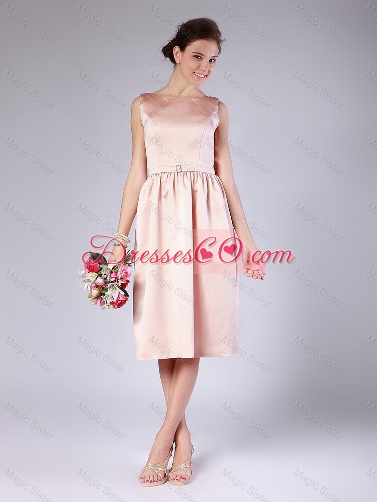 Discount Classical Luxurious Belt Short Peach Prom Dress  Summer