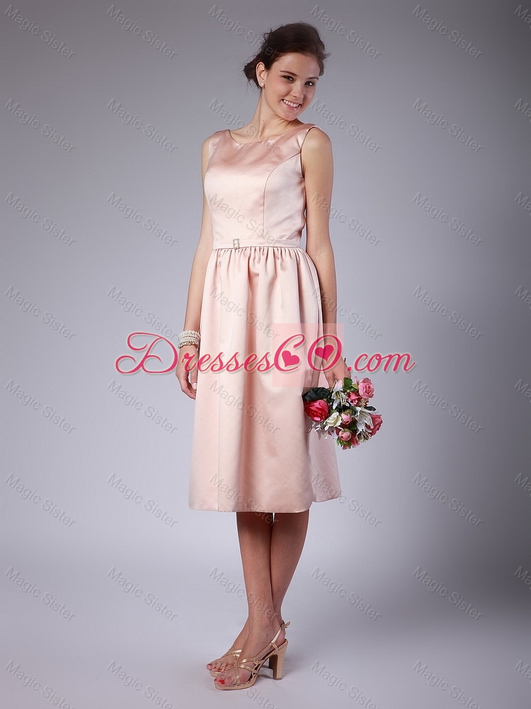 Discount Classical Luxurious Belt Short Peach Prom Dress  Summer
