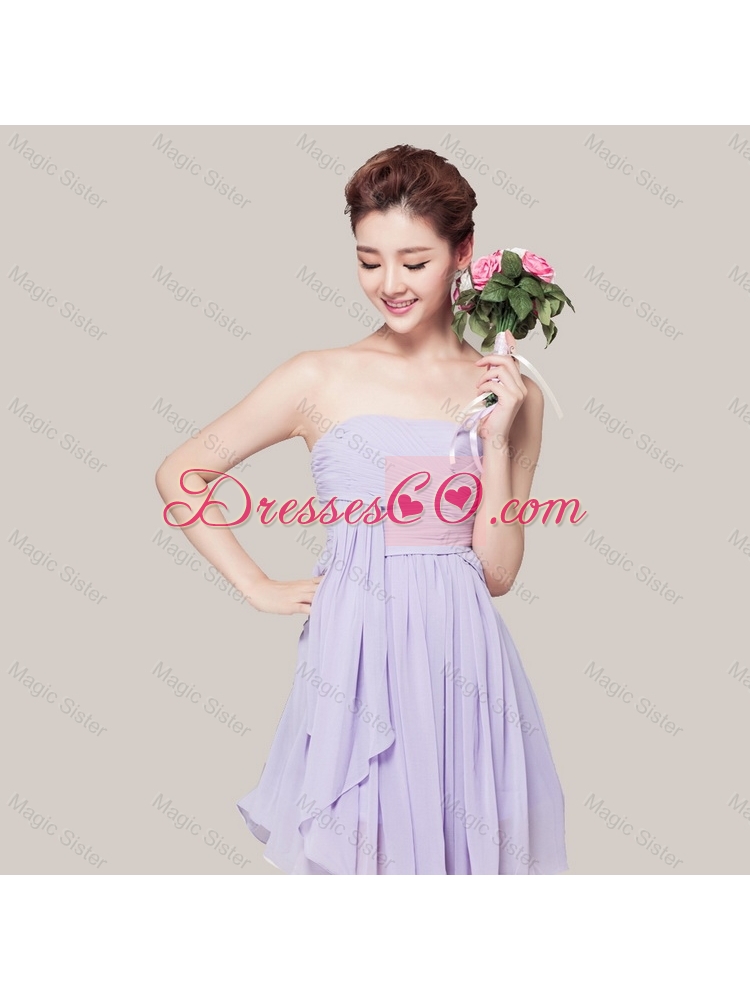 New Style Gorgeous Exclusive Strapless Prom Gowns with Mini Length