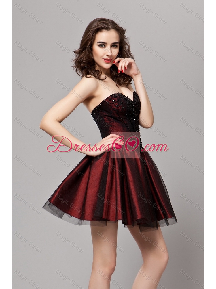 Gorgeous Exclusive Beautiful A Line Wine Red Prom Gowns with Beading