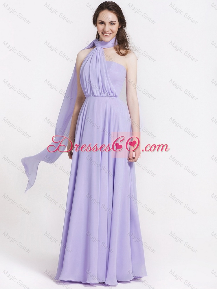 Summer Beautiful Ruching Lavender Prom Dress in Lavender
