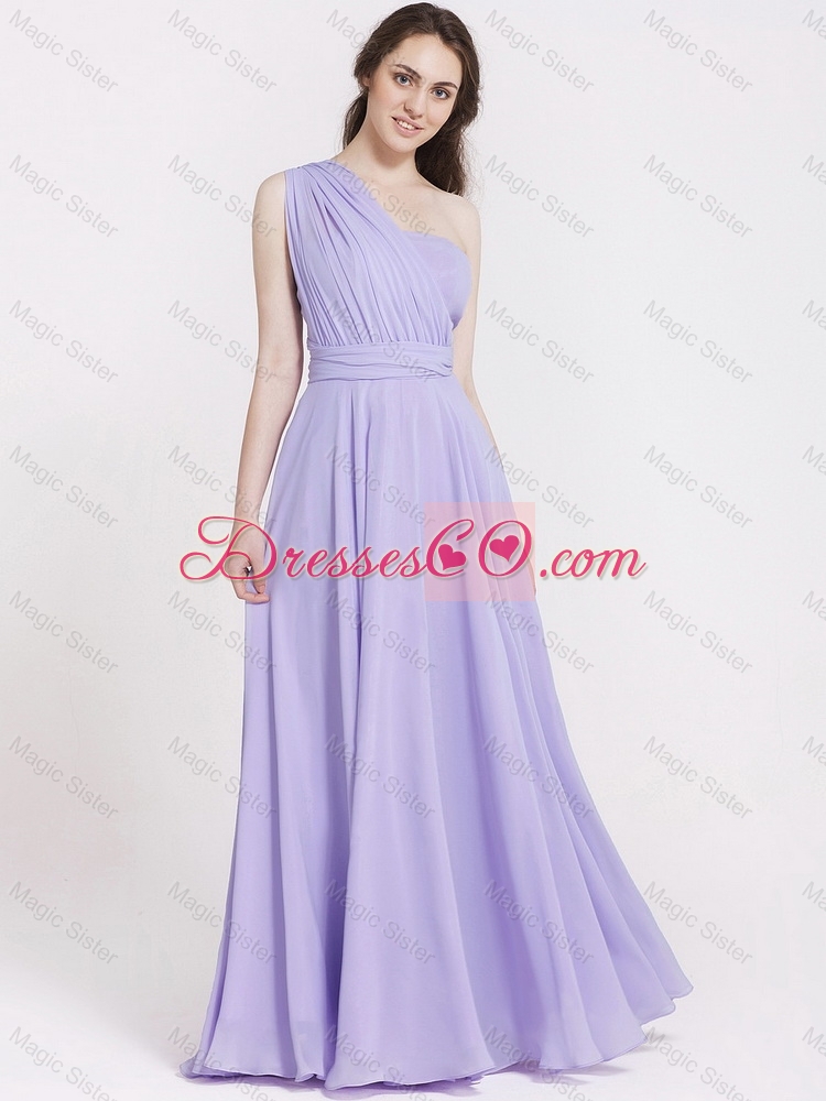 Summer Beautiful Ruching Lavender Prom Dress in Lavender